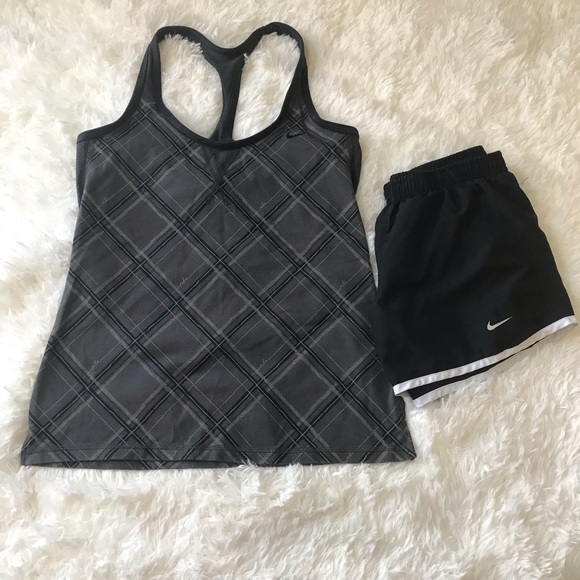Nike Tops - Nike Gray plaid top size small